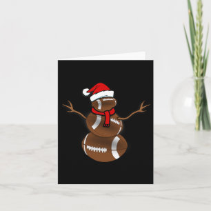 Funny Christmas Football Ball Santa Snowman Karte