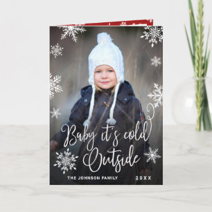 Funny Christmas FOTO Baby It's Cold Outside Feiertagskarte