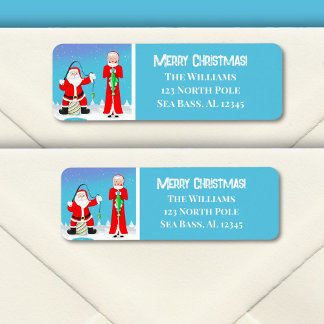 Funny Christmas Frau Claus beats Santa beim Angeln