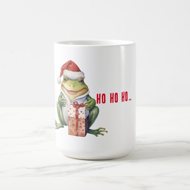Funny Christmas Frog Anpassbar Kaffeetasse (Mittel)
