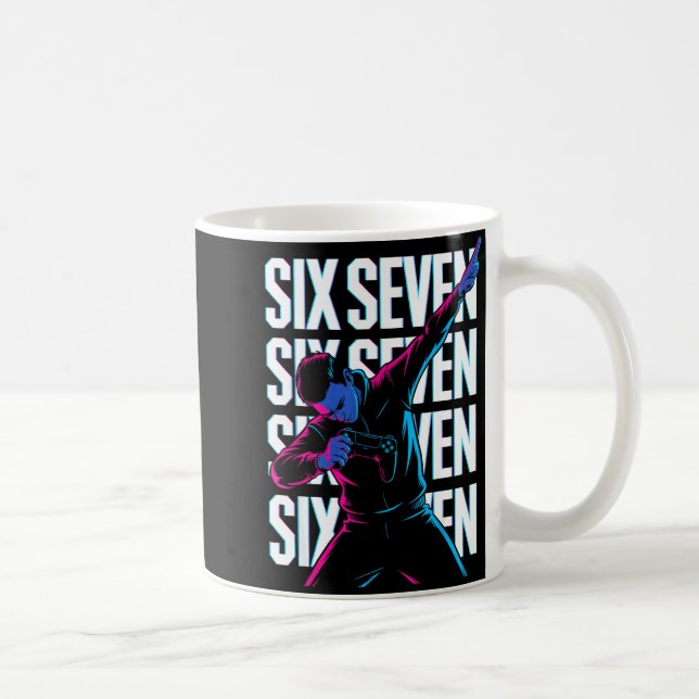 Funny Christmas Gamer Dabbing Xmas Dab Six Seven 6 Kaffeetasse (Rechts)
