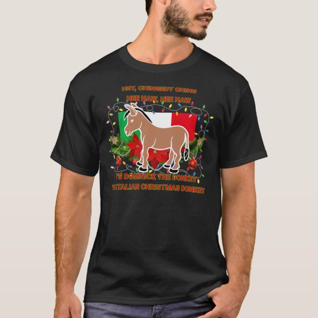 Funny Christmas Geschenk Dominick Italienisches Ch T-Shirt (Vorderseite)