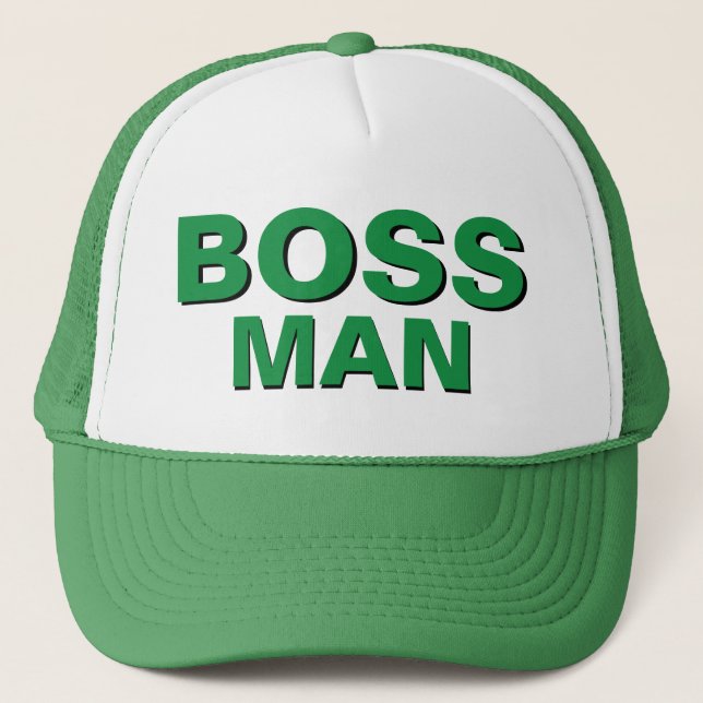 Funny Christmas Geschenk Ideen für Vater BOSS MAN Truckerkappe (Vorderseite)