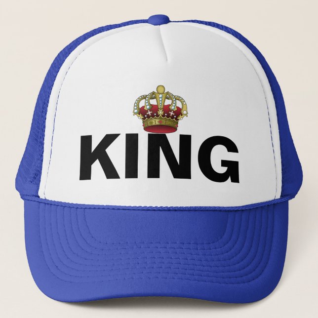 Funny Christmas Geschenk Ideen für Vater KING Truc Truckerkappe (Vorderseite)
