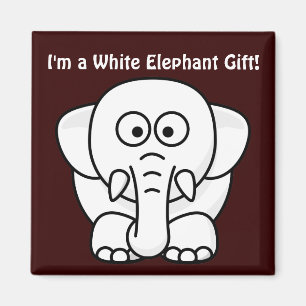 Funny Christmas Geschenk: Real White Elephant Gesc Magnet