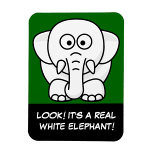 Funny Christmas Geschenk: Real White Elephant Gesc Magnet