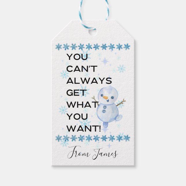 Funny christmas Gift Tag Geschenkanhänger (Vorderseite)