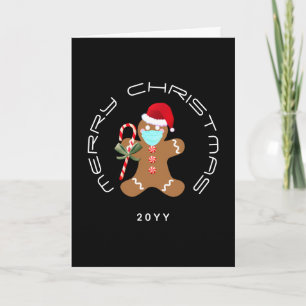 Funny Christmas Gingerbread Man Candy Familienname Karte