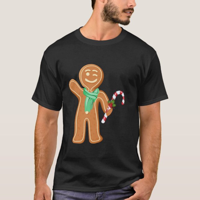 Funny Christmas Gingerbrot Long Sleeve T Shirt (Vorderseite)