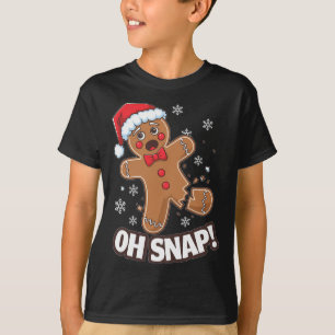 Funny Christmas Gingerbrot Mann Oh Snap Outfit Paj T-Shirt