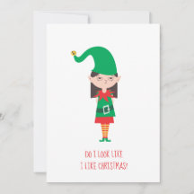 Funny Christmas Girl Elf