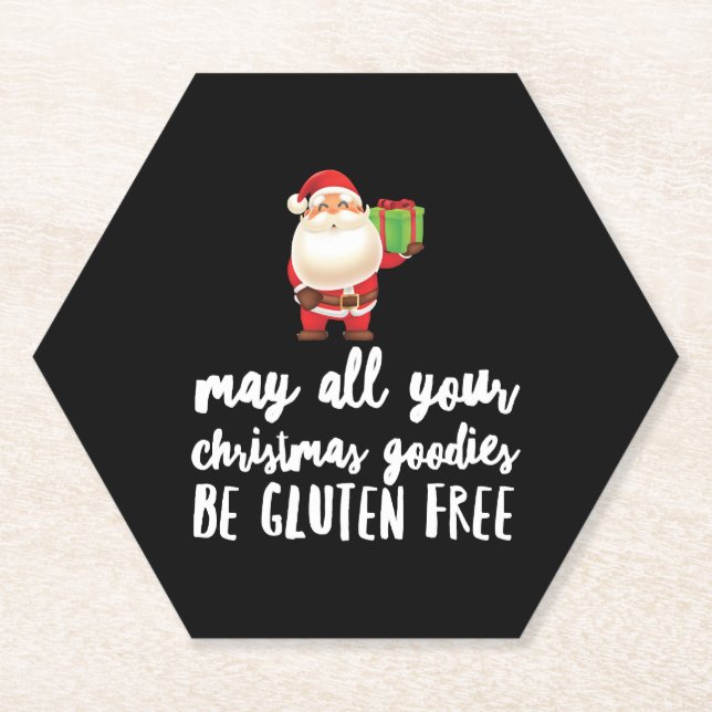 Funny Christmas Gluten Free Untersetzer (Vorderseite)