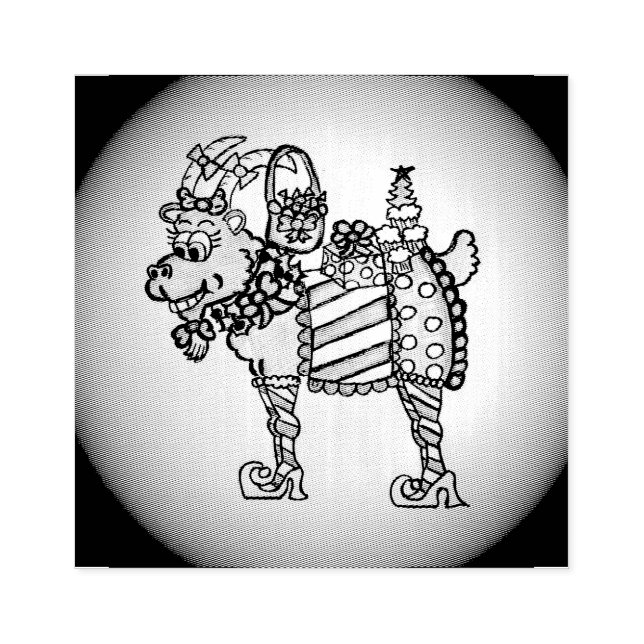 Funny Christmas Goat Briefmarke Gummistempel (Prägung)