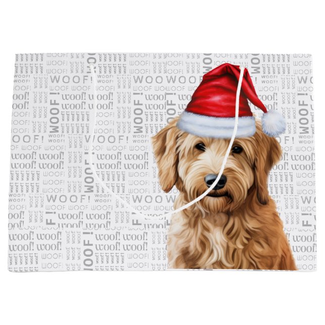 Funny Christmas Goldendoodle Dog Lover Große Geschenktüte (Vorderseite)
