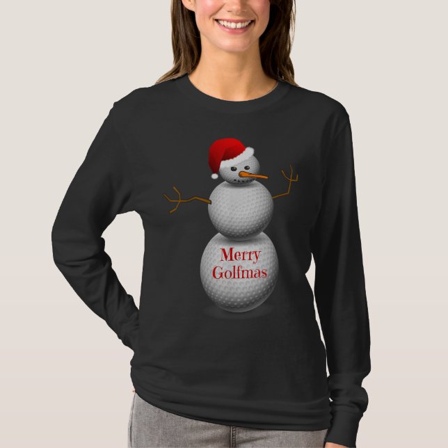 Funny Christmas Golf Merise Golfmas Golfing T-Shir T-Shirt (Vorderseite)