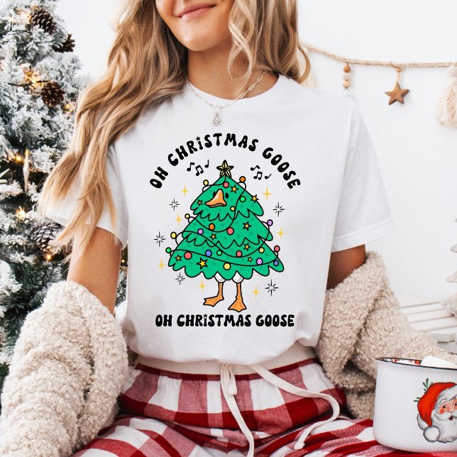 Funny Christmas Goose - Oh Christmas Goose T-Shirt (Von Creator hochgeladen)