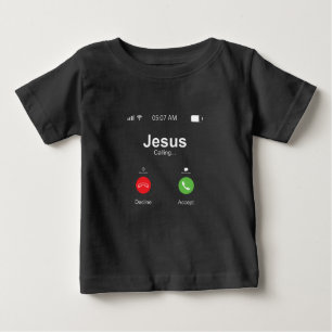 Funny Christmas Graphic Christlich Jesus ruft Baby T-shirt