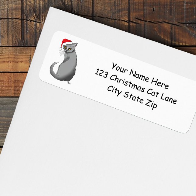 Funny Christmas Gray Cat (Von Creator hochgeladen)
