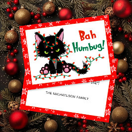 Funny Christmas Grumpy Cat Bah Humbug Card Einladung