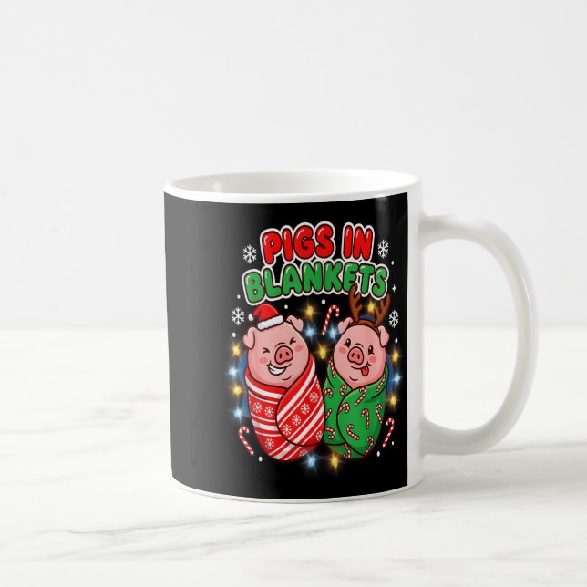 Funny Christmas Gs In Blankets Festive Food Pun  Kaffeetasse (Rechts)