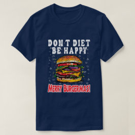Funny Christmas Hamburger Design Männergestalt T - T-Shirt