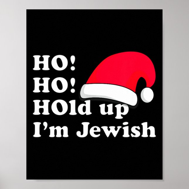 Funny Christmas Hat Design For Irreverent Jewish P Poster (Vorne)