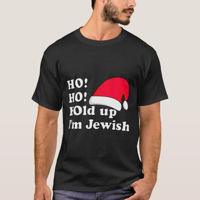 Funny Christmas Hat Design For Irreverent Jewish P T-Shirt (Vorderseite)