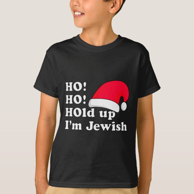 Funny Christmas Hat Design For Irreverent Jewish P T-Shirt (Vorderseite)
