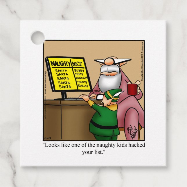 Funny Christmas Holiday Geschenk Tags Geschenkanhänger (Vorderseite)