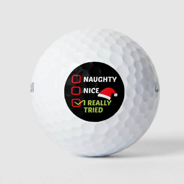Funny Christmas Holiday Moderne Redewendungen Golfball (Vorderseite)