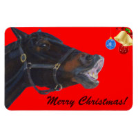 Funny Christmas Horse Premium Flexi Magnet