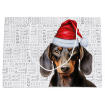 Funny Christmas Hund Dackel Lover Woof Words