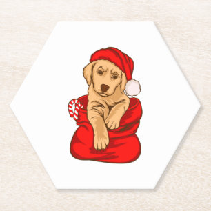 Funny Christmas Hund Vintagen Weihnachten Weihnach Untersetzer