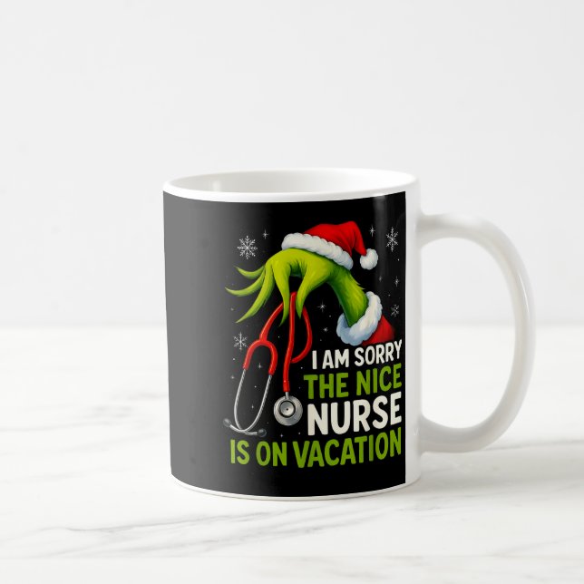 Funny Christmas I Am Sorry The Niche Nurse Medical Kaffeetasse (Rechts)