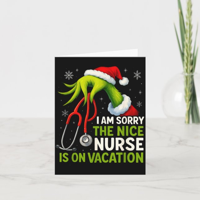 Funny Christmas I Am Sorry The Niche Nurse Medical Karte (Vorderseite)