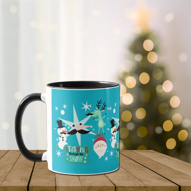 Funny Christmas Images Mustache Tasse (Von Creator hochgeladen)