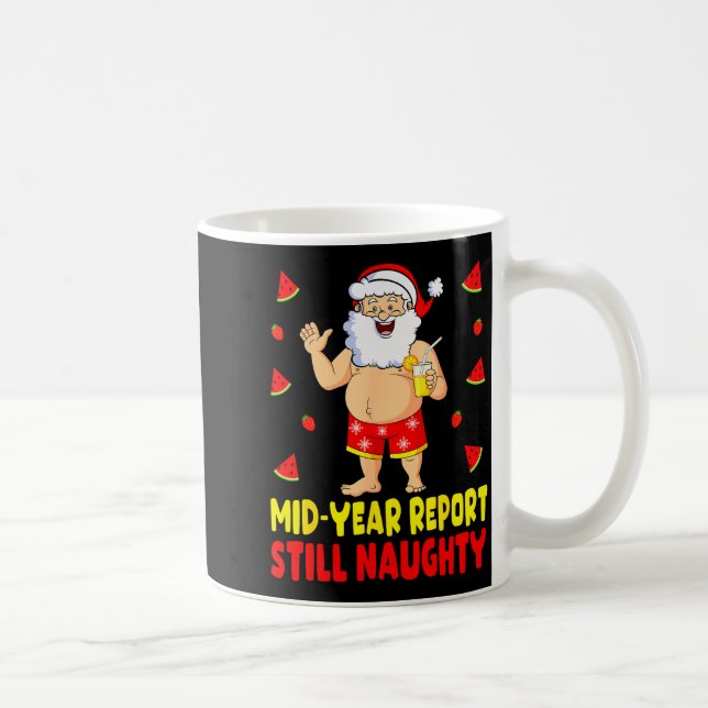 Funny Christmas In July Santa Summer Vacation Men  Kaffeetasse (Rechts)