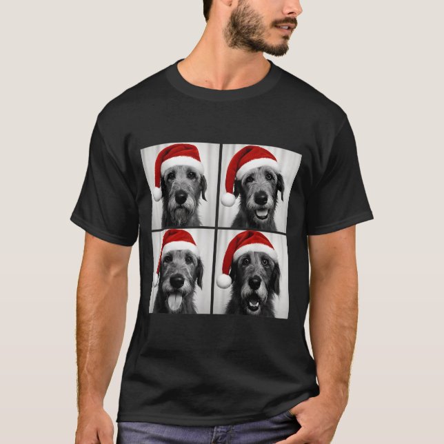 Funny Christmas Irish Wolfhound Santa Dog Lover Ph T-Shirt (Vorderseite)