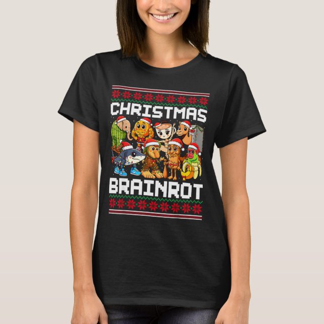 Funny Christmas Italian Brain Rot For Men Women Bo T-Shirt (Vorderseite)