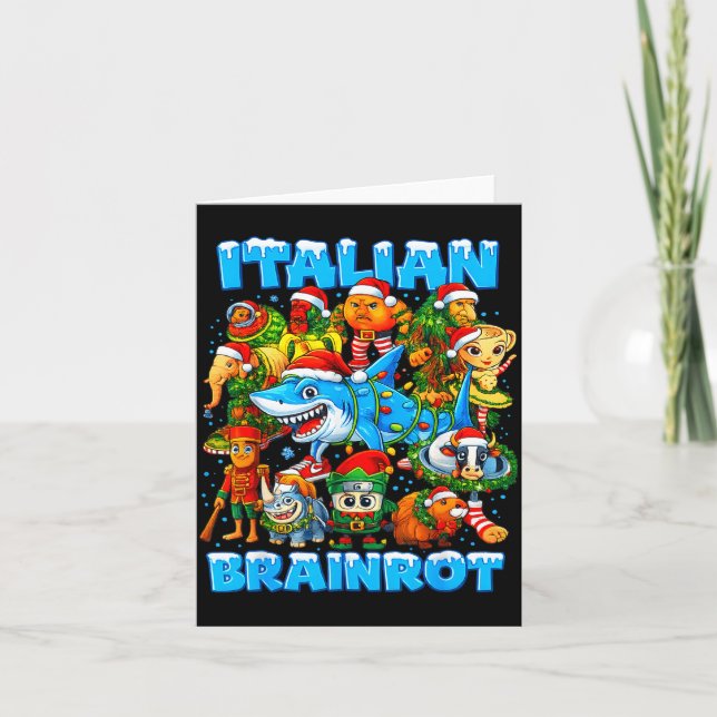 Funny Christmas Italian Brain Rot Italian Brainrot Karte (Vorderseite)