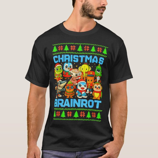 Funny Christmas Italian Brain Rot Italian Brainrot T-Shirt (Vorderseite)