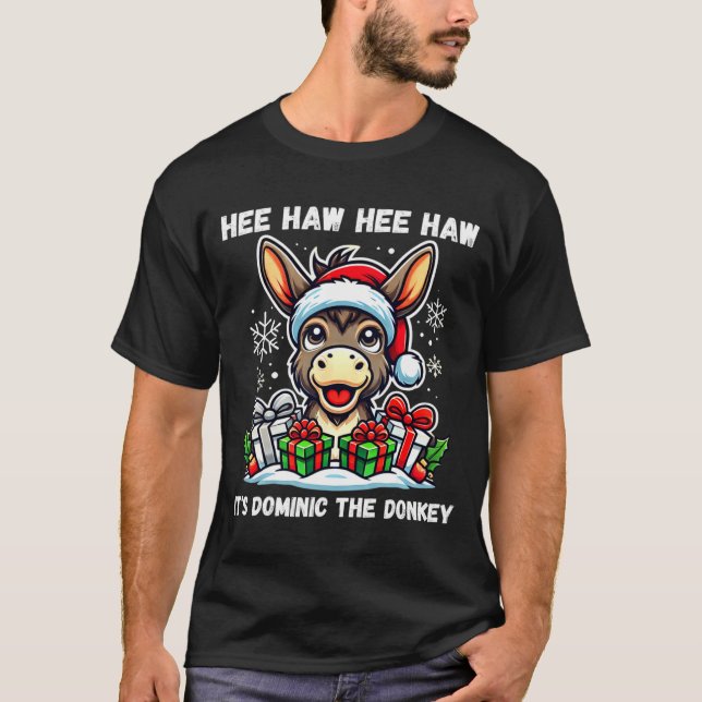 Funny Christmas Italian Christmas Dominic T  T-Shirt (Vorderseite)