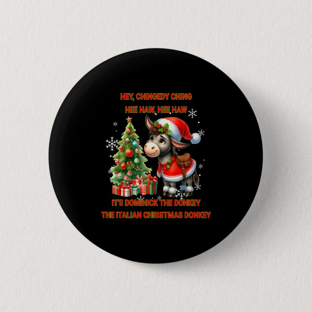 Funny Christmas Italian Christmas Dominick The  Button (Vorderseite)
