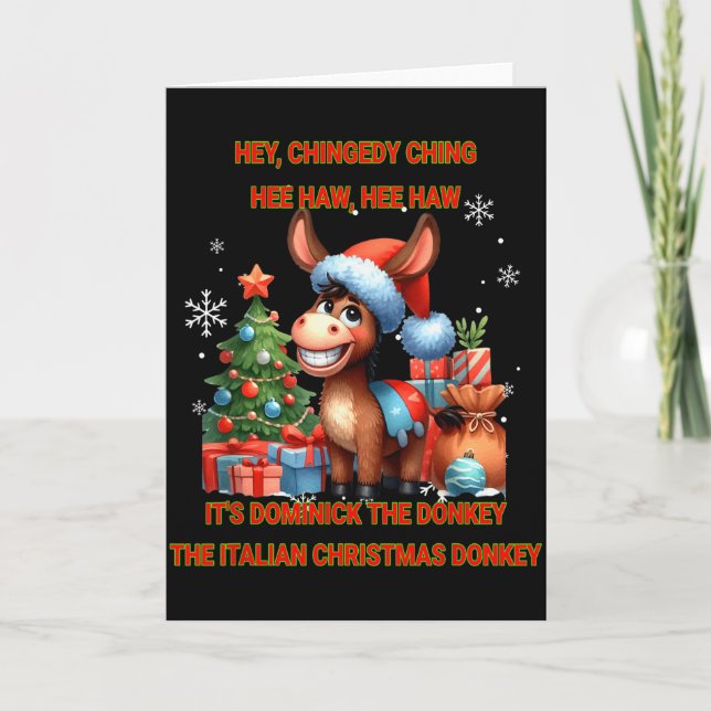Funny Christmas Italian Christmas Dominick The  Karte (Vorderseite)