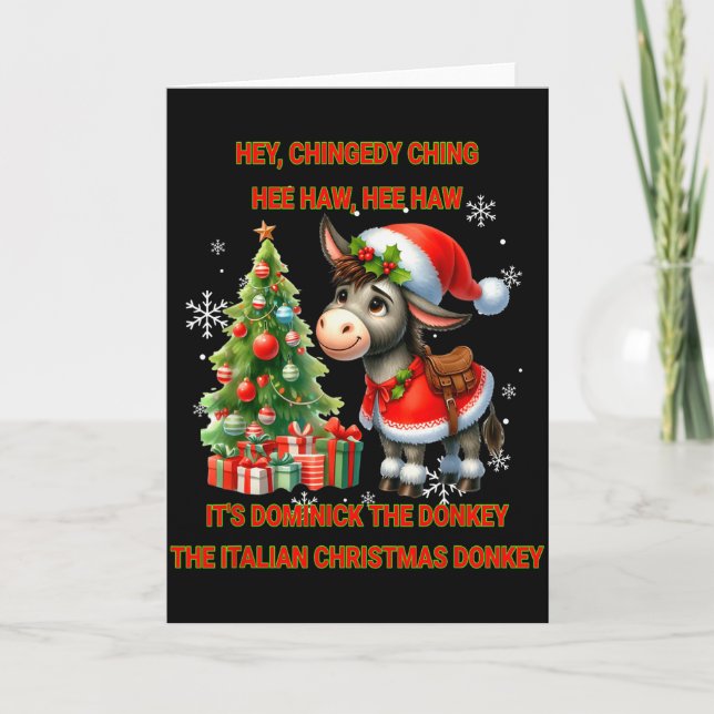 Funny Christmas Italian Christmas Dominick The  Karte (Vorderseite)