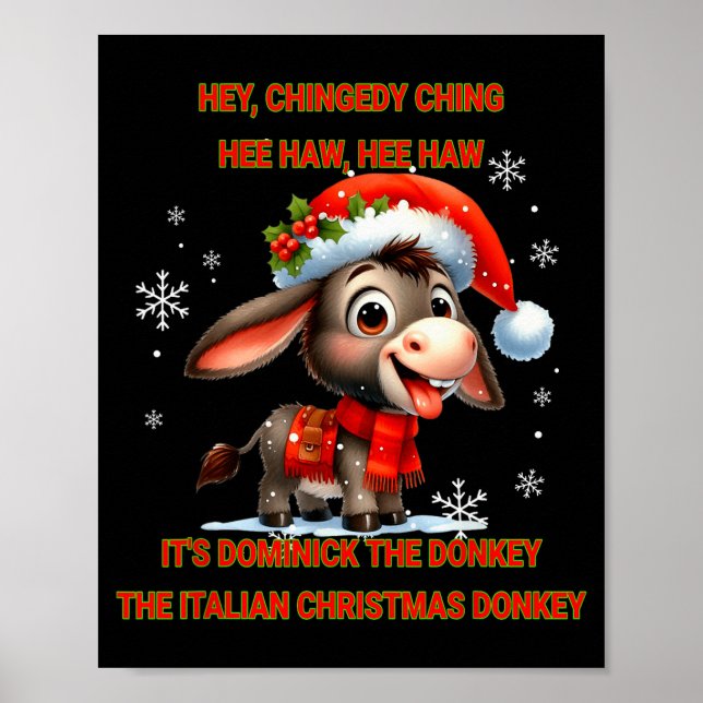Funny Christmas Italian Christmas Dominick The  Poster (Vorne)