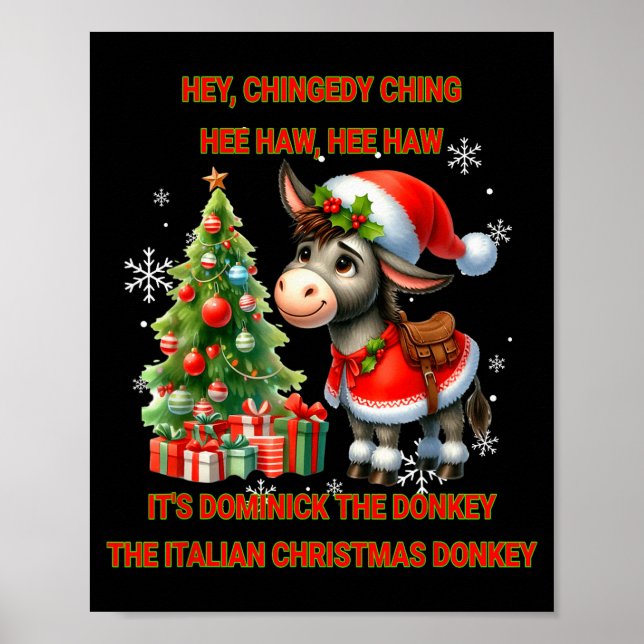 Funny Christmas Italian Christmas Dominick The  Poster (Vorne)