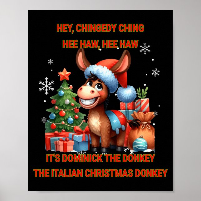 Funny Christmas Italian Christmas Dominick The  Poster (Vorne)