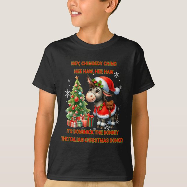Funny Christmas Italian Christmas Dominick The  T-Shirt (Vorderseite)