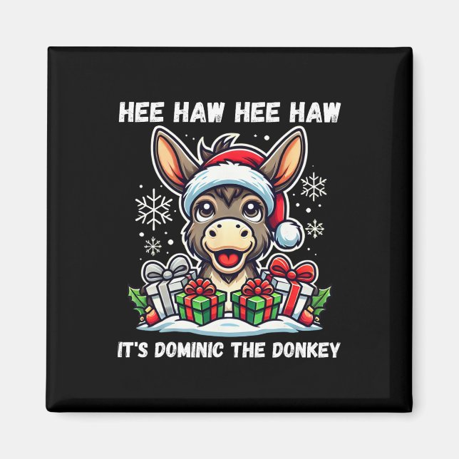 Funny Christmas Italian Christmas Donkey Dominic T Magnet (Vorne)
